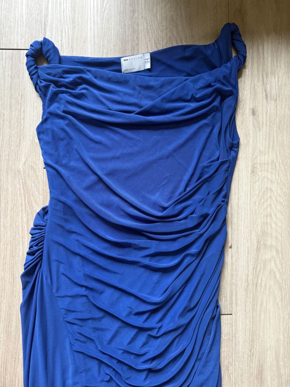 Royal Blue Ruched Stretch Dress